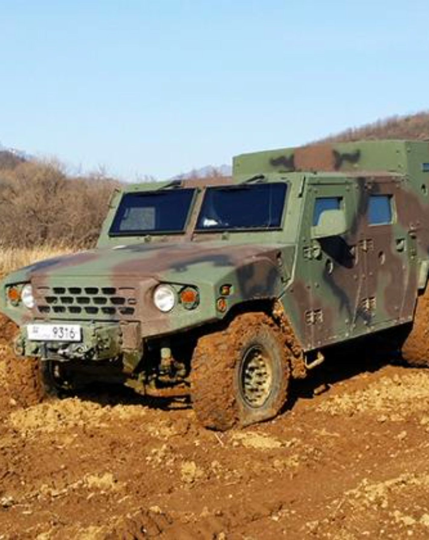 KLTV light tactical vehicle negotiating rough terrain during trials