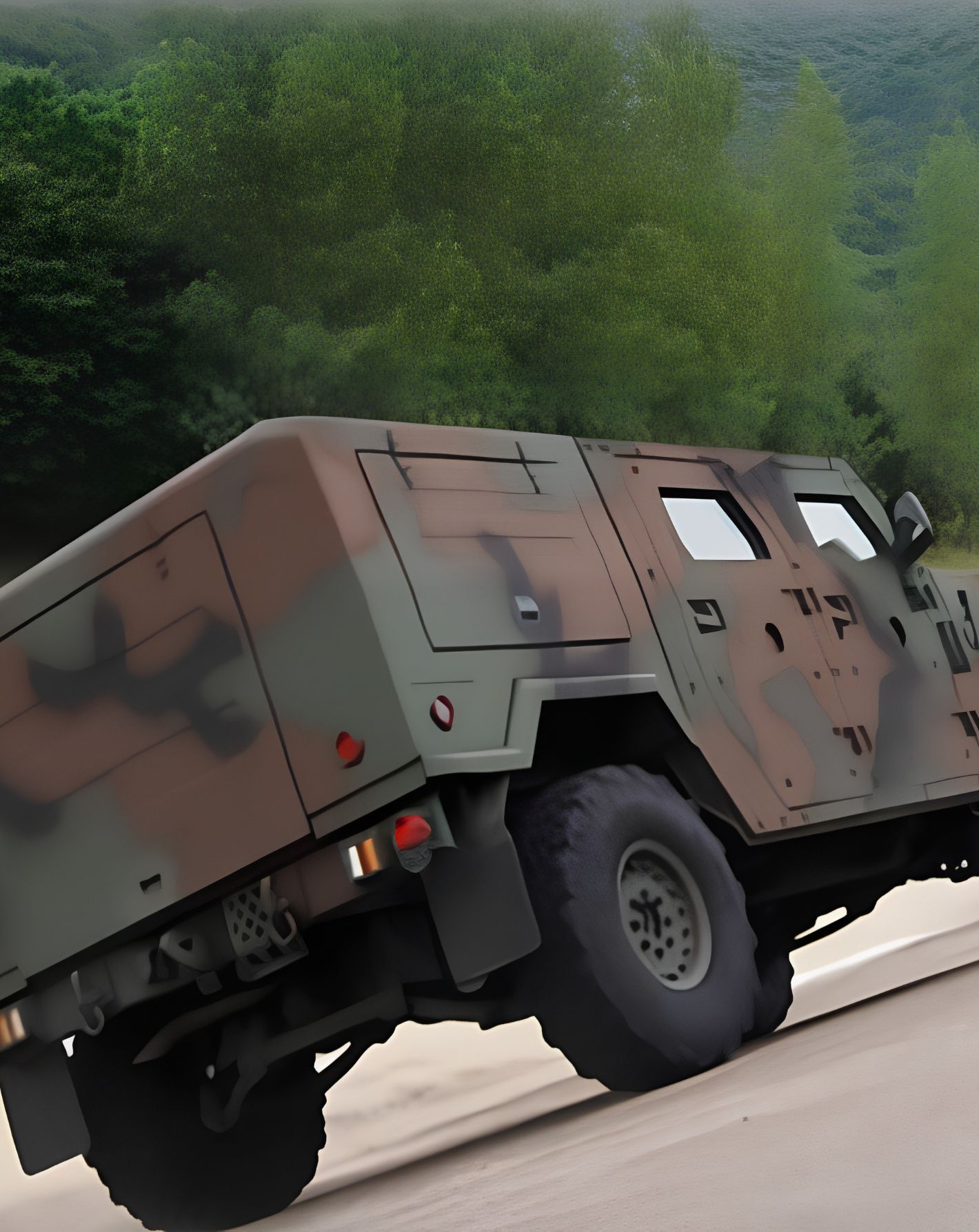 KLTV181 rear three-quarter view at speed